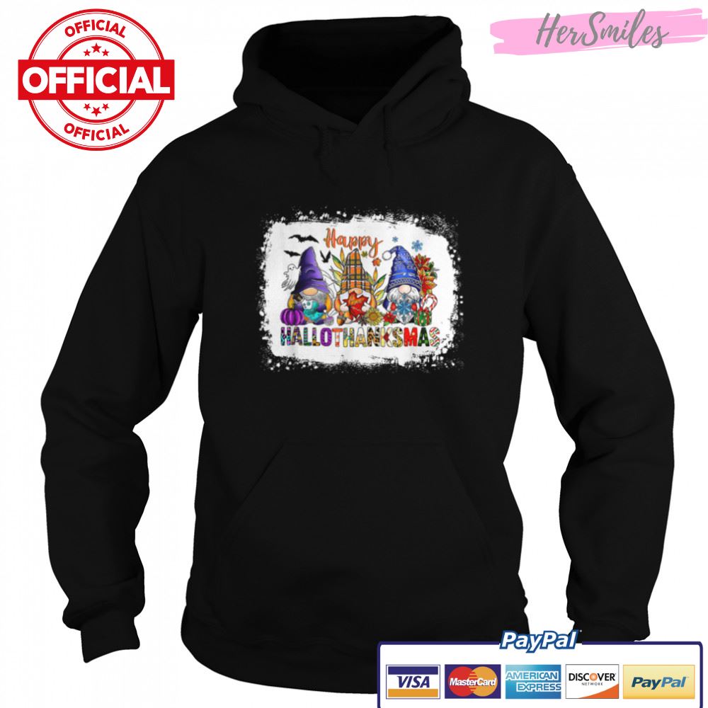 Happy Hallothanksmas Gnomes Halloween Thanksgiving Christmas T-Shirt B0BKKW4W6Y Happy Hallothanksmas Gnomes Halloween Thanksgiving Christmas T-Shirt B0BKKW4W6Y