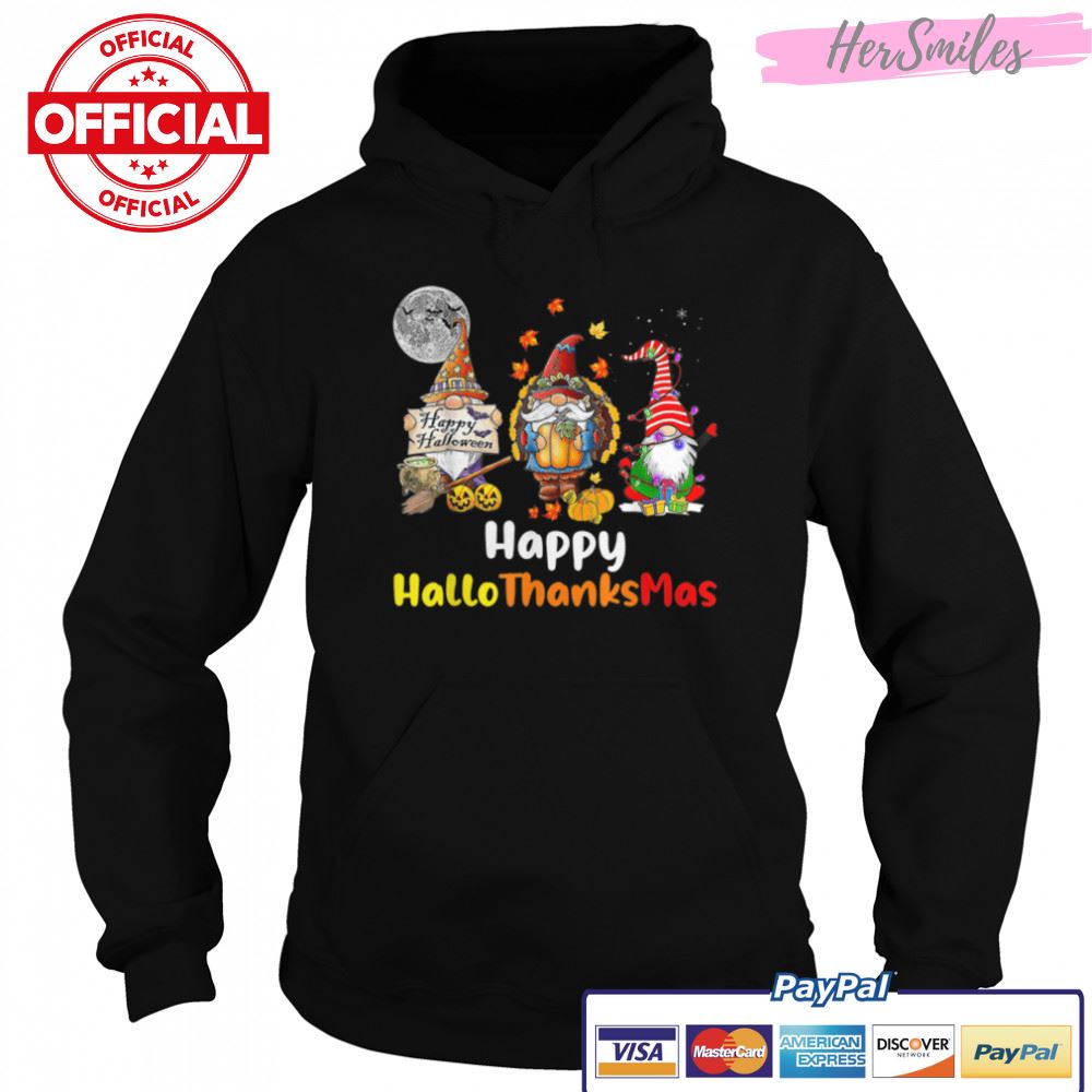 Happy Hallothanksmas Gnomes Halloween Thanksgiving Christmas T-Shirt B0BKKWR2RR Happy Hallothanksmas Gnomes Halloween Thanksgiving Christmas T-Shirt B0BKKWR2RR