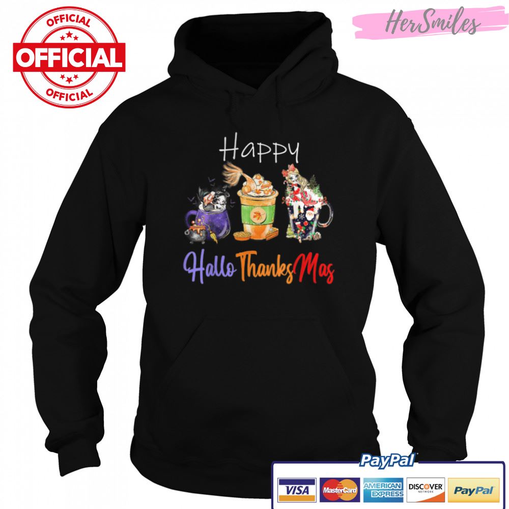 Happy Hallothanksmas Halloween Thanksgiving Christmas T-Shirt B0BKL3HSYV Happy Hallothanksmas Halloween Thanksgiving Christmas T-Shirt B0BKL3HSYV