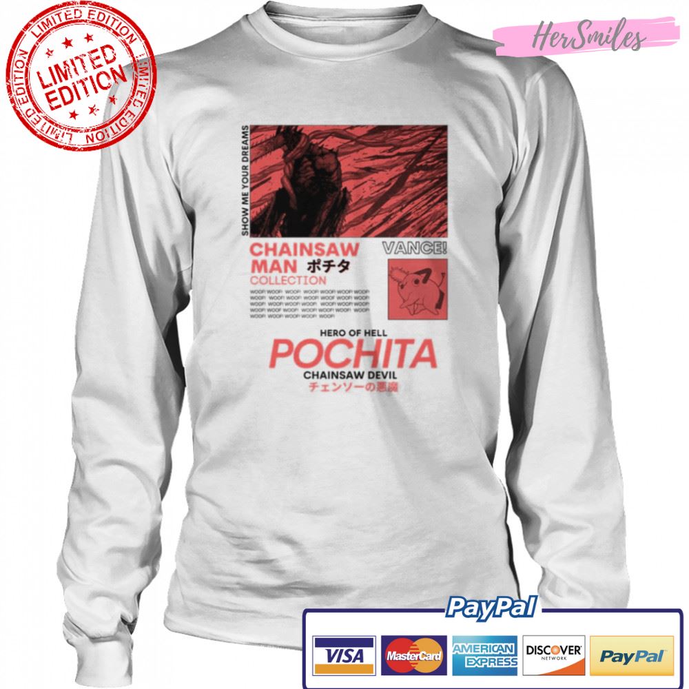 Japanese Pochita Streetwear Style Chainsaw Devil shirt Japanese Pochita Streetwear Style Chainsaw Devil shirt