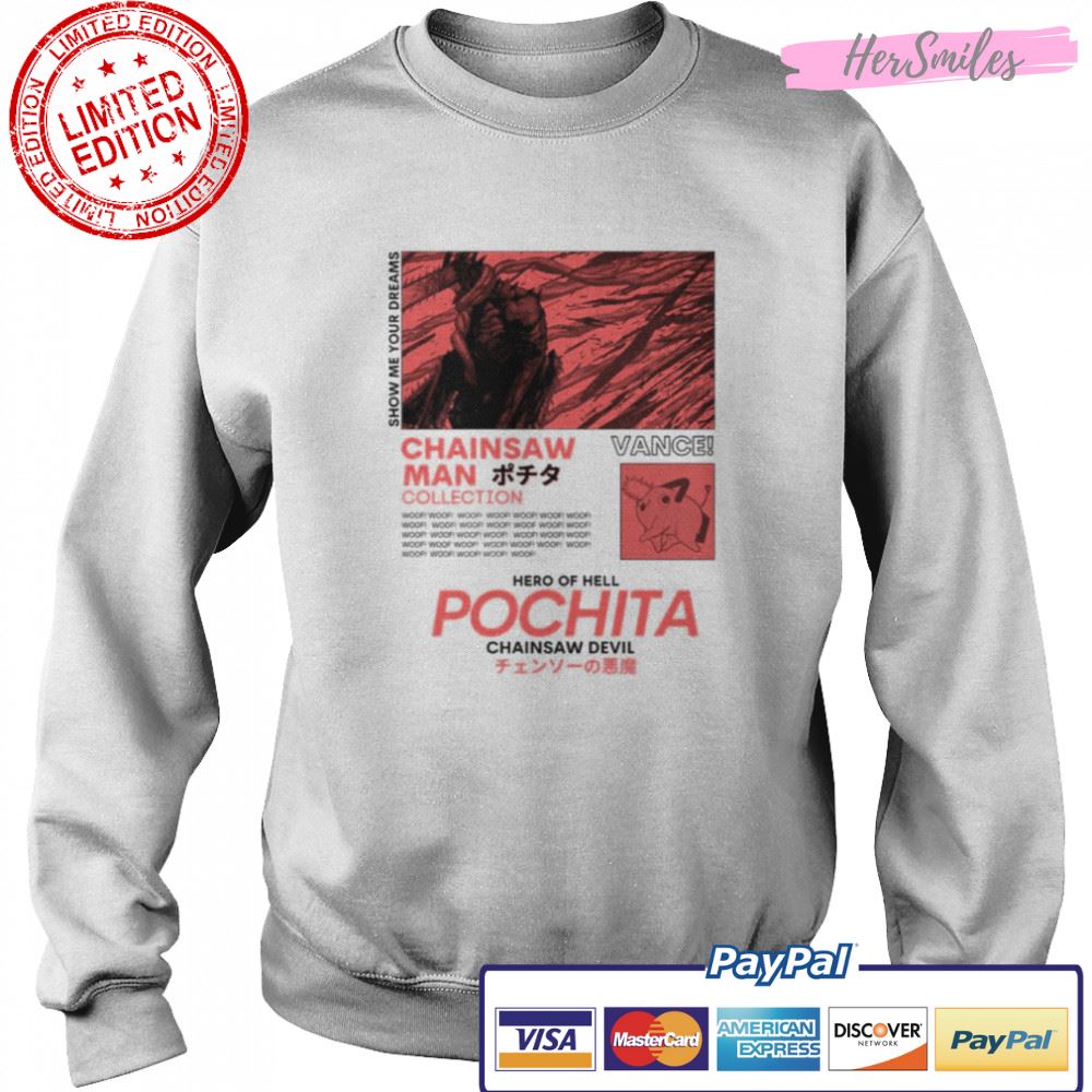 Japanese Pochita Streetwear Style Chainsaw Devil shirt Japanese Pochita Streetwear Style Chainsaw Devil shirt