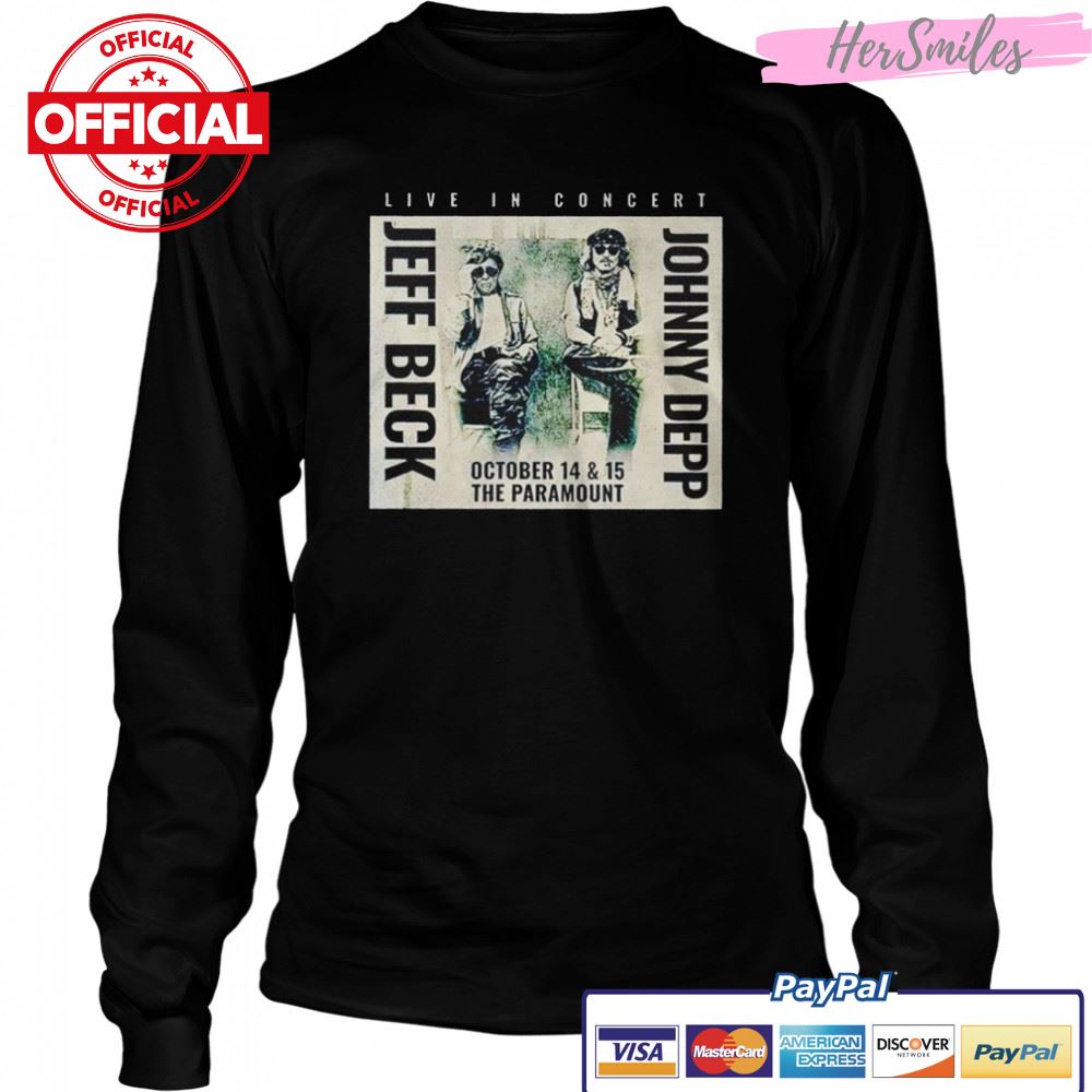 Jeff Beck and Johnny Depp 2022 live in concert shirt Jeff Beck and Johnny Depp 2022 live in concert shirt