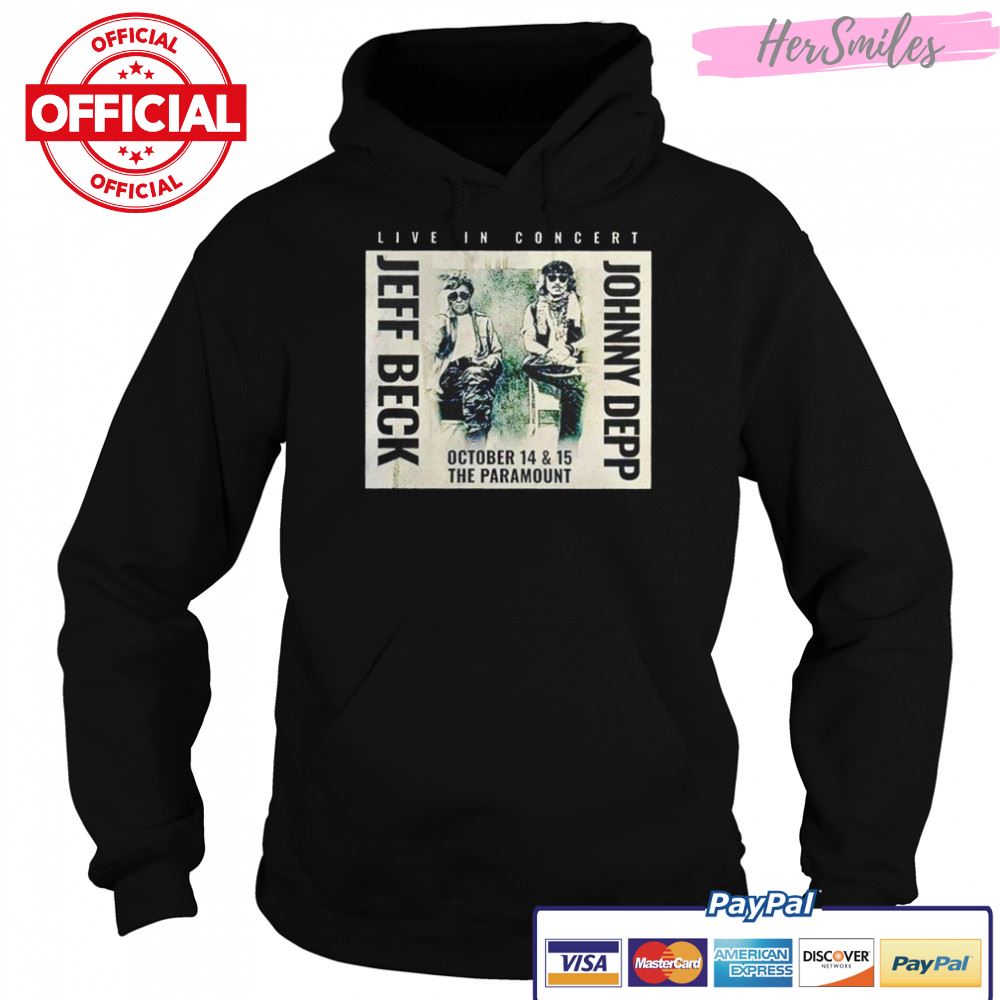 Jeff Beck and Johnny Depp 2022 live in concert shirt Jeff Beck and Johnny Depp 2022 live in concert shirt