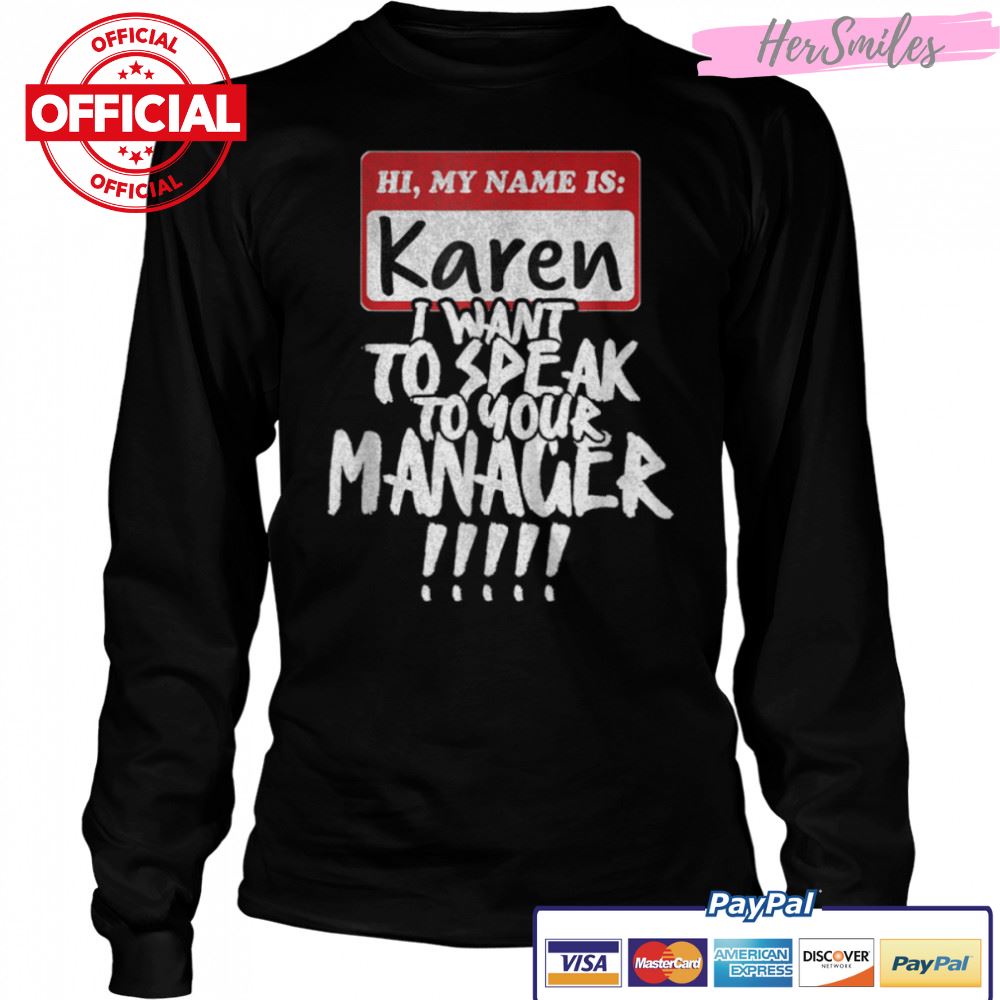 Karen Halloween 2022 Funny Costume Speak To Your Manager T-Shirt B0BKL9JF9Z Karen Halloween 2022 Funny Costume Speak To Your Manager T-Shirt B0BKL9JF9Z