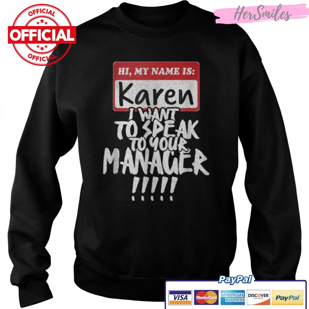Karen Halloween 2022 Funny Costume Speak To Your Manager T-Shirt B0BKL9JF9Z Karen Halloween 2022 Funny Costume Speak To Your Manager T-Shirt B0BKL9JF9Z