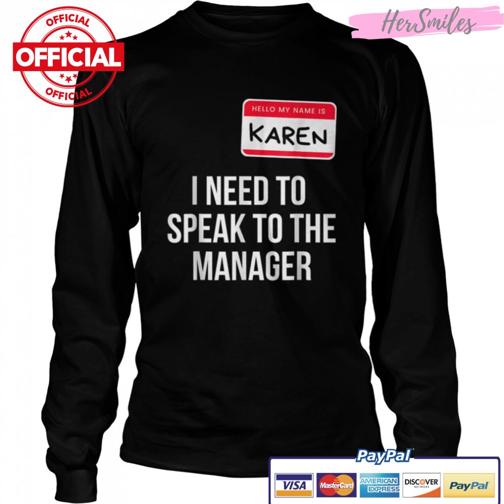 Karen Halloween Costume Funny I Need To Speak To the Manager T-Shirt B0BKL9JMMY Karen Halloween Costume Funny I Need To Speak To the Manager T-Shirt B0BKL9JMMY
