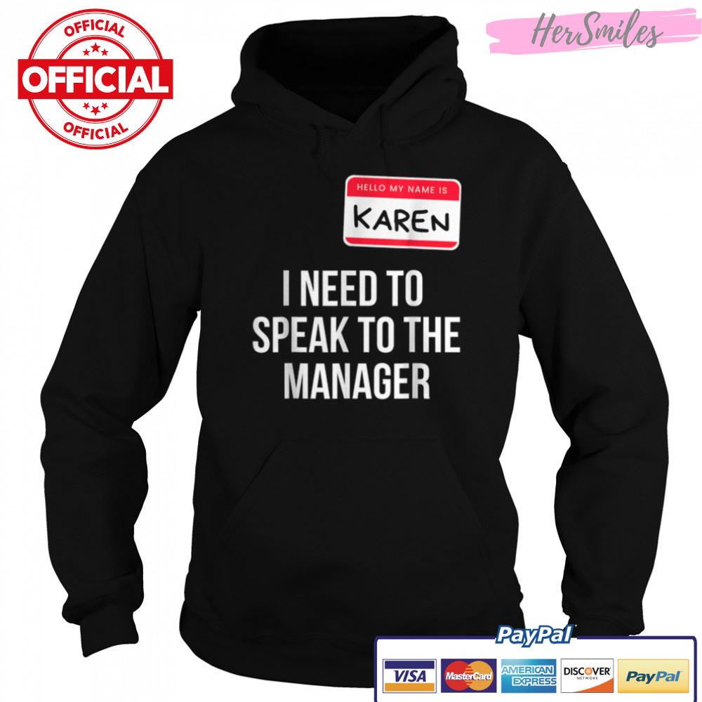 Karen Halloween Costume Funny I Need To Speak To the Manager T-Shirt B0BKL9JMMY Karen Halloween Costume Funny I Need To Speak To the Manager T-Shirt B0BKL9JMMY