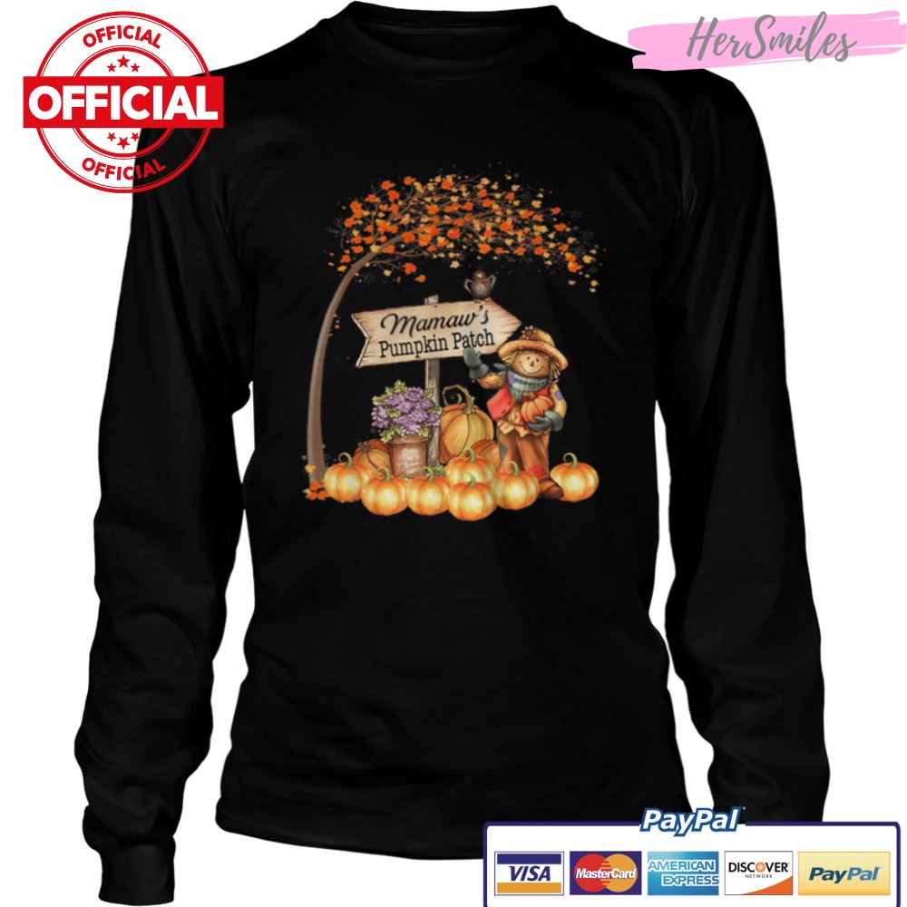 Mamaw's Pumpkin Patch Fall Halloween Grandma Family T-Shirt B0BKL9Q157 Mamaw's Pumpkin Patch Fall Halloween Grandma Family T-Shirt B0BKL9Q157