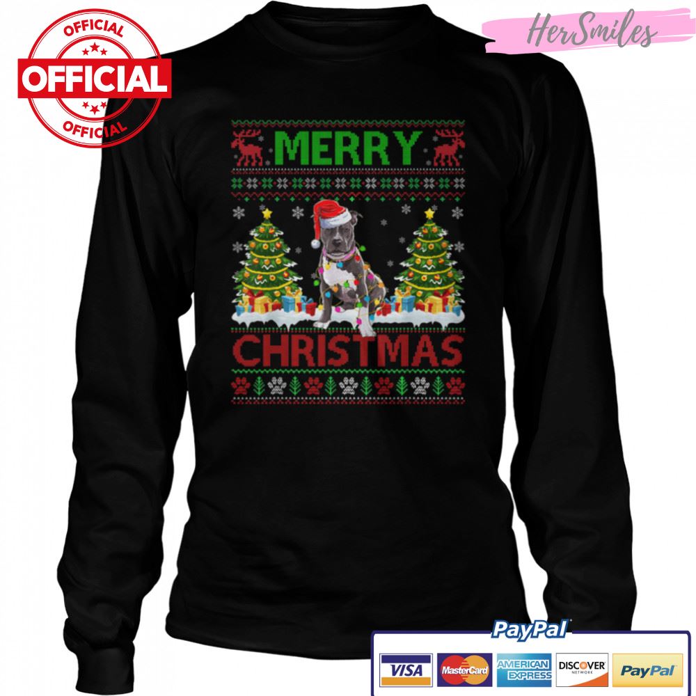 Merry Christmas Lighting Ugly Pitbull Christmas Sweater Tee T-Shirt B0BKLGLCF7 Merry Christmas Lighting Ugly Pitbull Christmas Sweater Tee T-Shirt B0BKLGLCF7