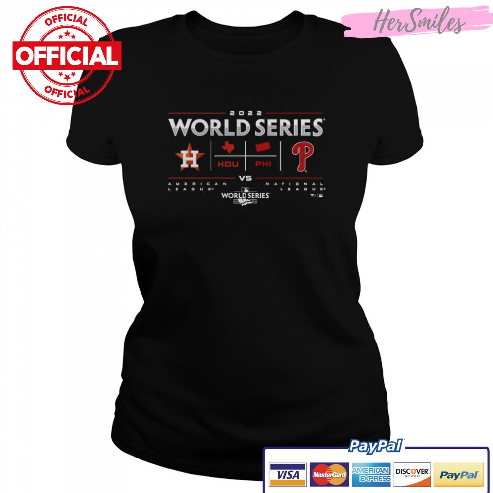 MLB Houston Astros vs. Philadelphia Phillies 2022 World Series Change Up Matchup Shirt