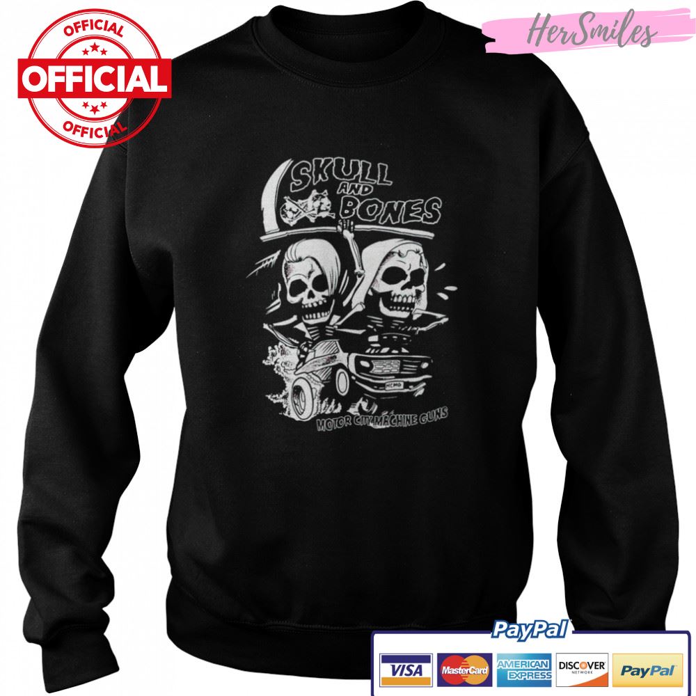 Skull and Bones motor city machine guns shirt Skull and Bones motor city machine guns shirt