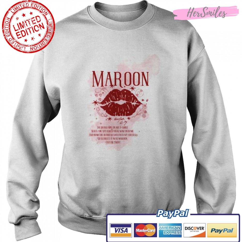 The Burgundy On My T-Shirt Maroon – Midnights Album Ts Taylor shirt The Burgundy On My T-Shirt Maroon – Midnights Album Ts Taylor shirt