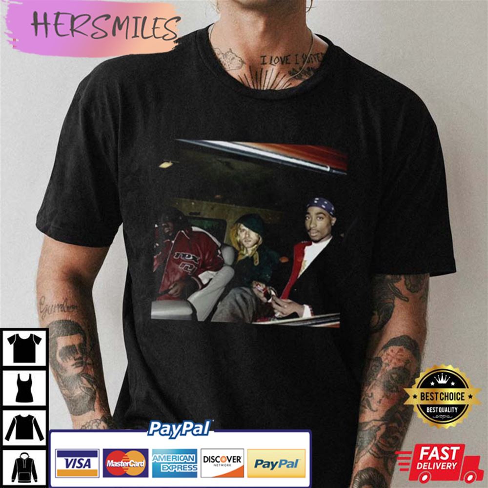 2pac Tupac Shakur Kurt Cobain Notorious BIG Biggie Smalls T-shirt