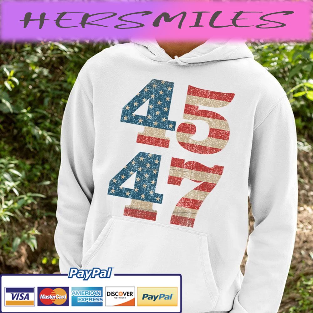 45 47 Trump 2024 Vintage Usa American Flag Trending Unisex T-shirt 45 47 Trump 2024 Vintage Usa American Flag Trending Unisex T-shirt