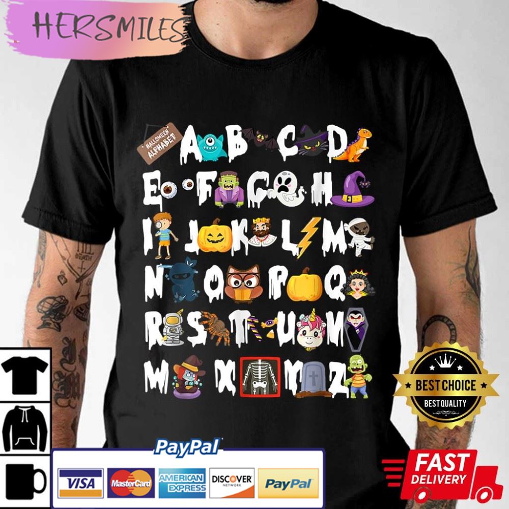 Alphabet Kindergarten Teacher Halloween Best T-Shirt