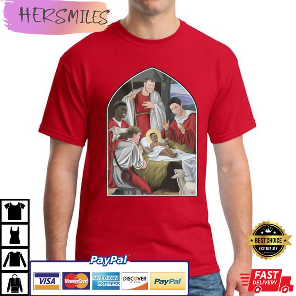 Arsenal Nativity Christmas Jesus Saka Gunners Best T-Shirt