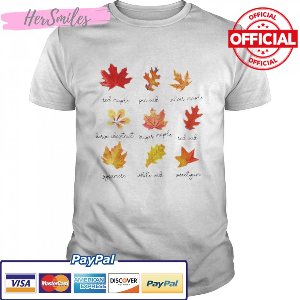autumn fall leaves shirt