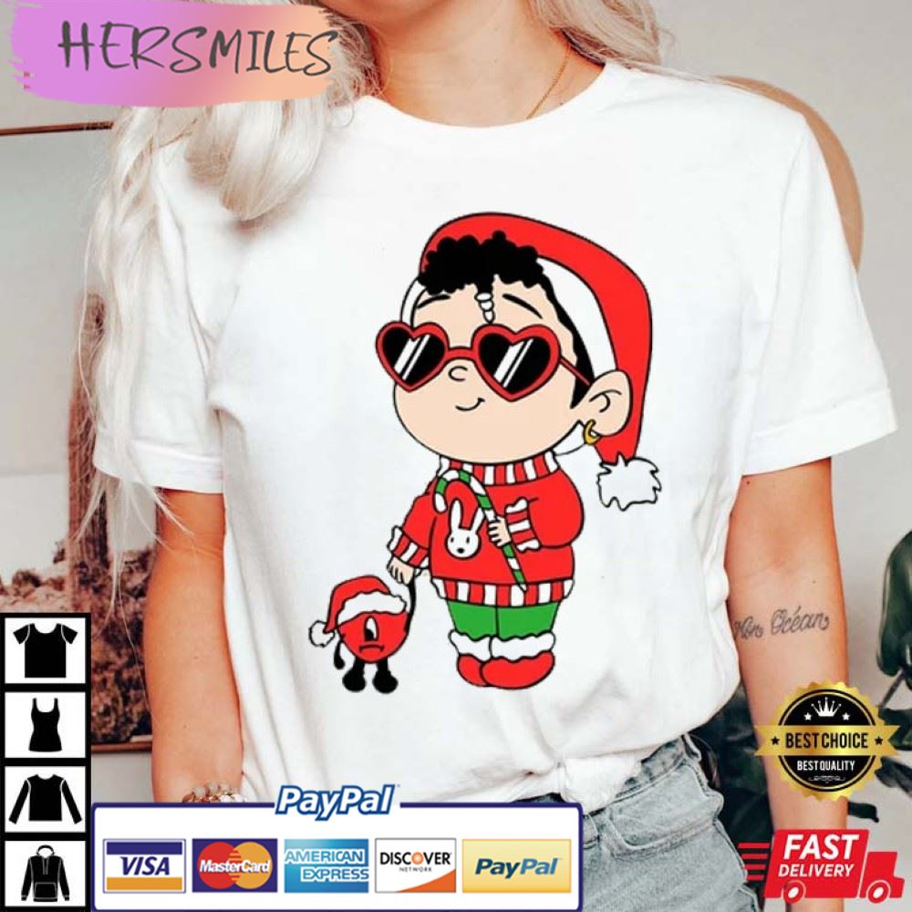 Bad Bunny Christmas Xmas Santa Claus Best T-Shirt