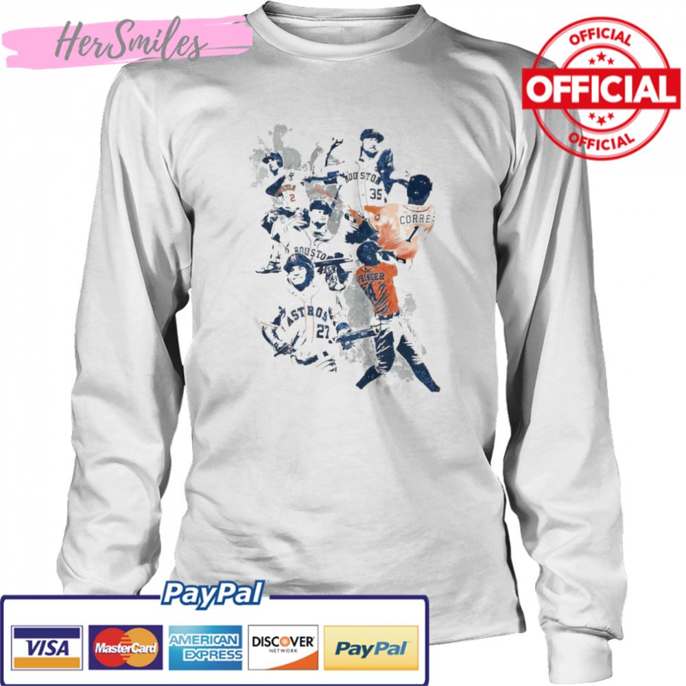 Baseball Houston Astros Verlander Justin collage t-shirt Baseball Houston Astros Verlander Justin collage t-shirt