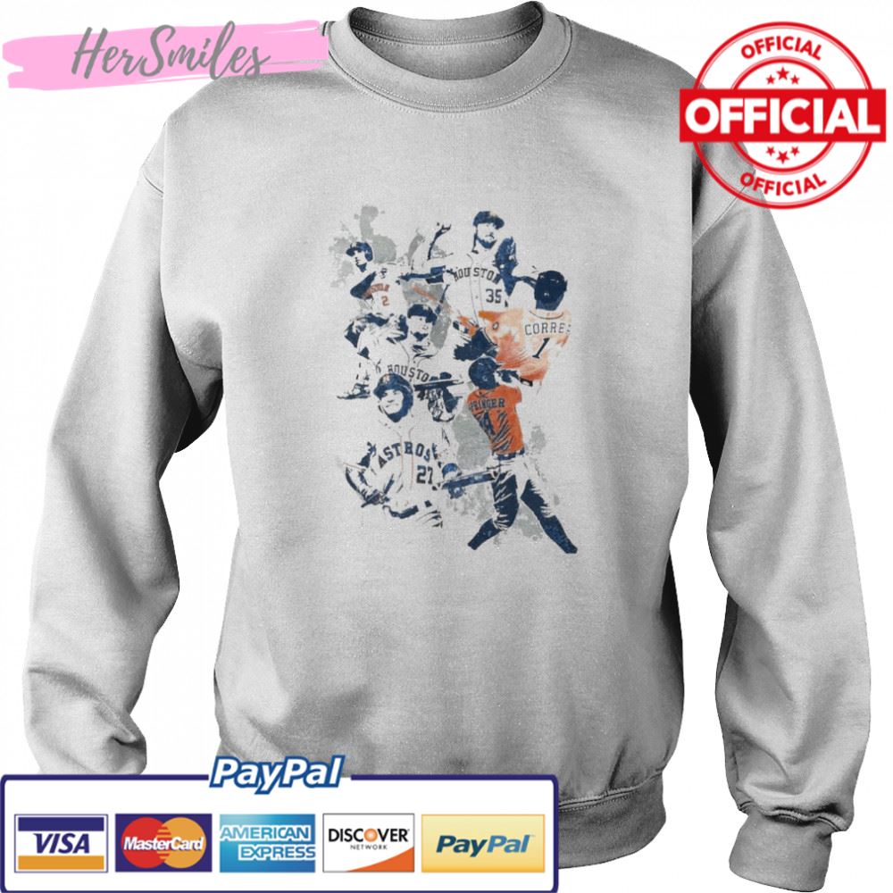 Baseball Houston Astros Verlander Justin collage t-shirt Baseball Houston Astros Verlander Justin collage t-shirt