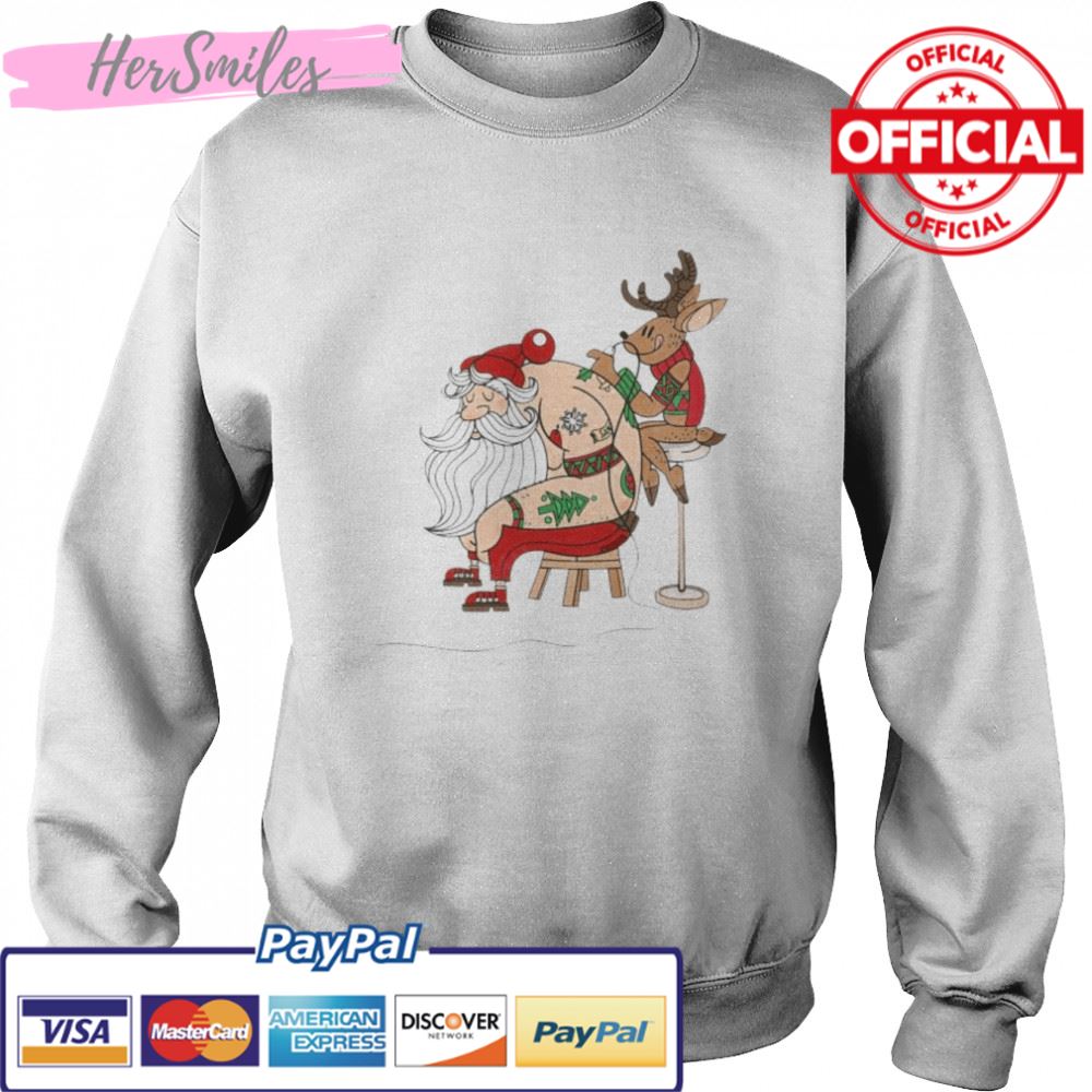 Best reindeer tattoo for Santa Claus Christmas shirt Best reindeer tattoo for Santa Claus Christmas shirt