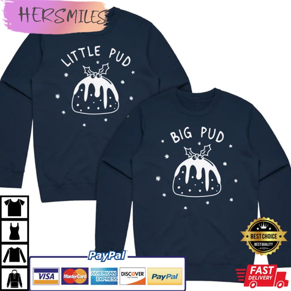 Big Pud And Little Pud Chirstmas Couples Shirt