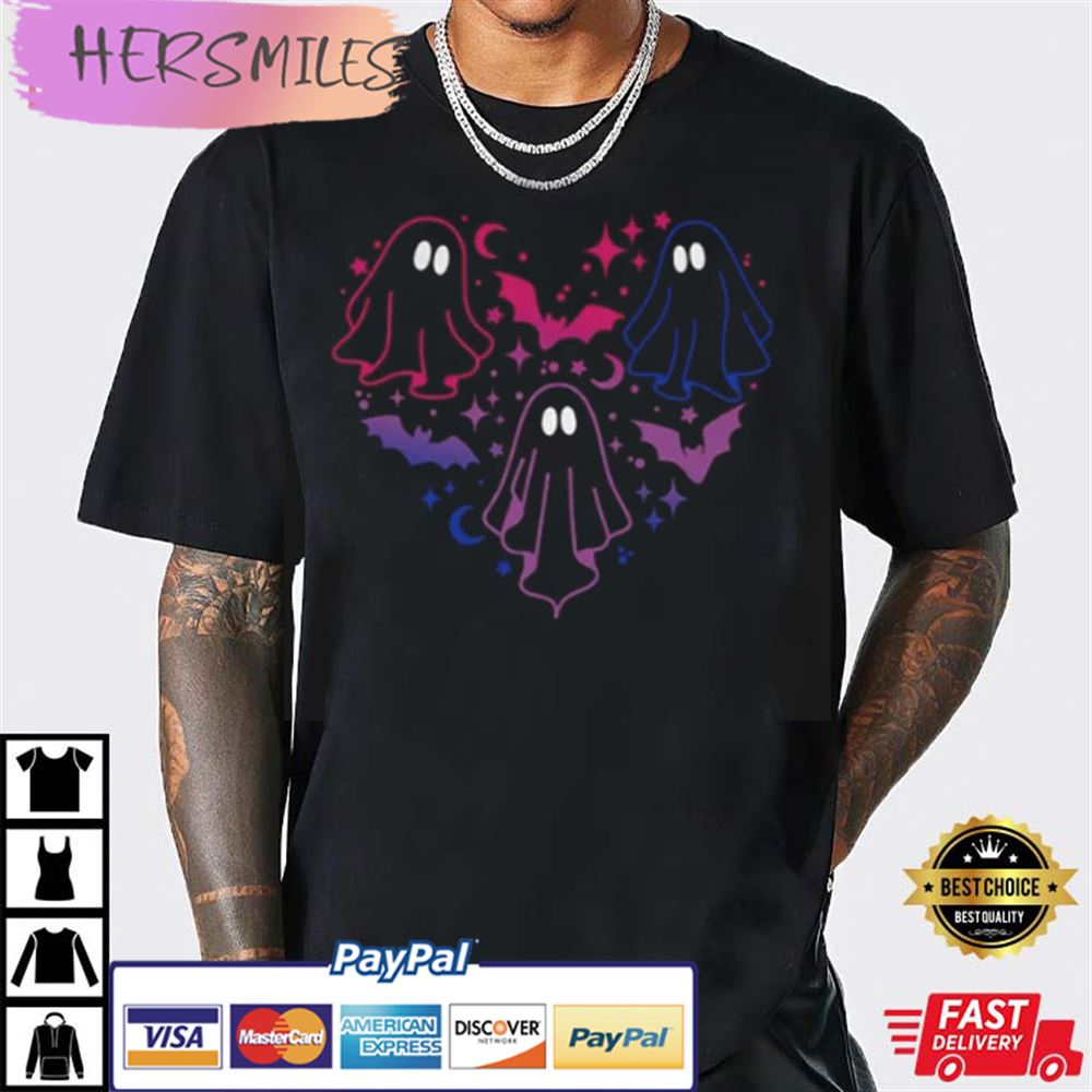 Bisexual Halloween Pride LGBT Ghosts Best T-shirt