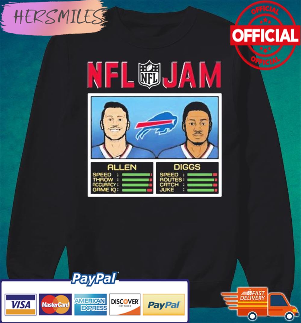 Buffalo Bills Josh Allen And Stefon Diggs NFL Jam T-shirt Buffalo Bills Josh Allen And Stefon Diggs NFL Jam T-shirt