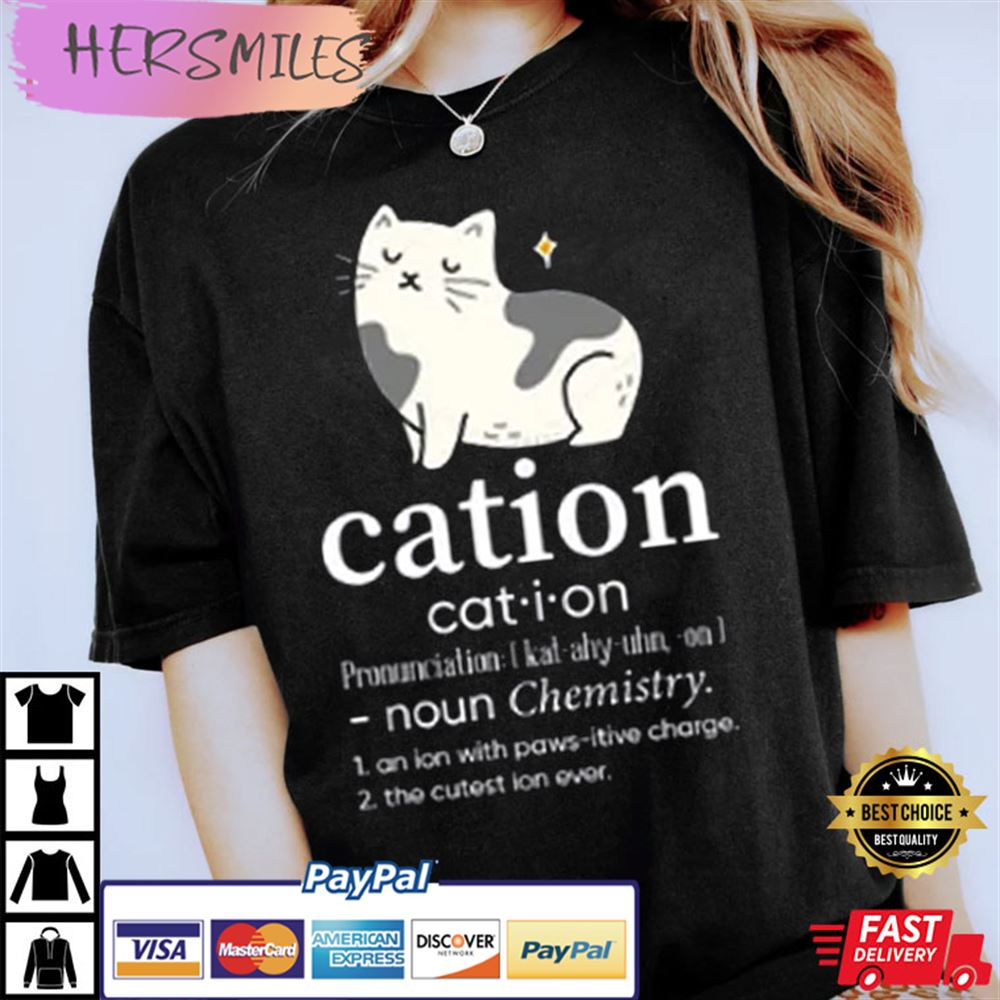 Cation Cat Lover Gift Science Kitten Chemistry Funny Best T-shirt