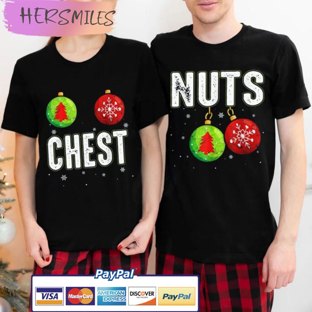 Chest And Nuts Funny Christmas Couples Shirt
