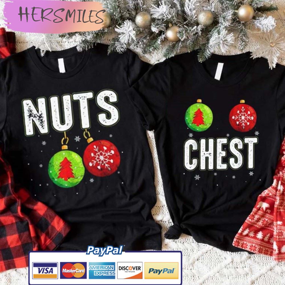 Chest And Nuts Funny Christmas Couples Shirt
