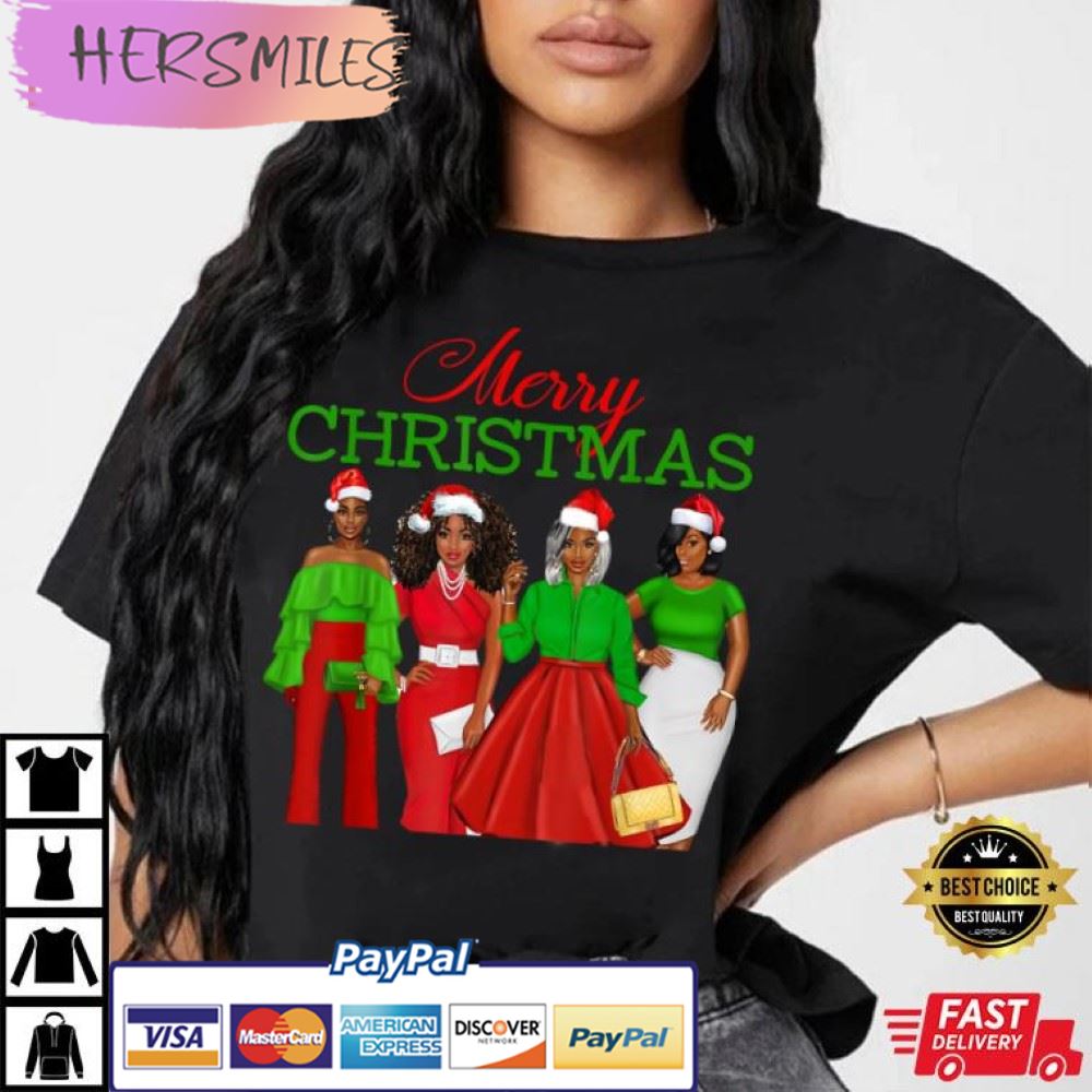 Christmas Black Women African American Best T-Shirt