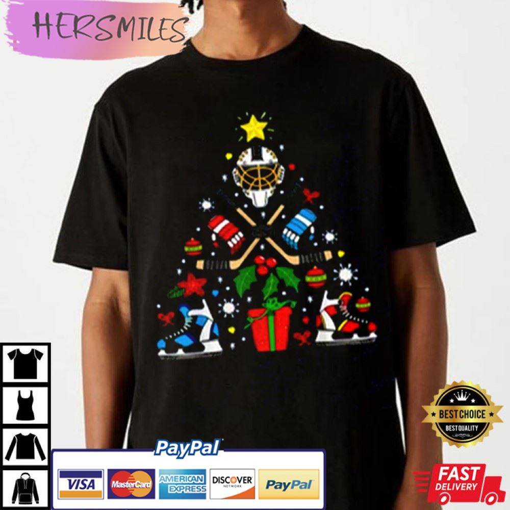 Christmas Ice Hockey Xmas Hockey Lover Gift Best T-Shirt