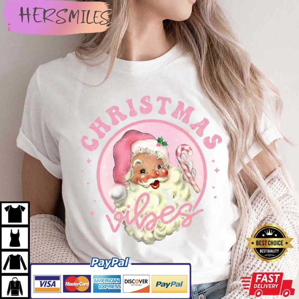 Christmas Vibes Joly Santa Clause Face Xmas Best T-Shirt