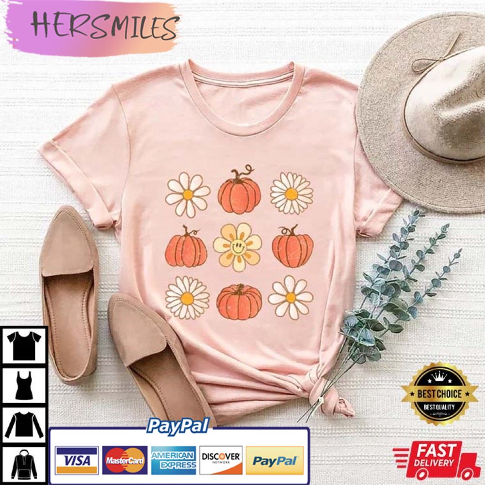 Daisy Pumpkin Fall Pumpkin Patch Vintage Best T-Shirt Daisy Pumpkin Fall Pumpkin Patch Vintage Best T-Shirt