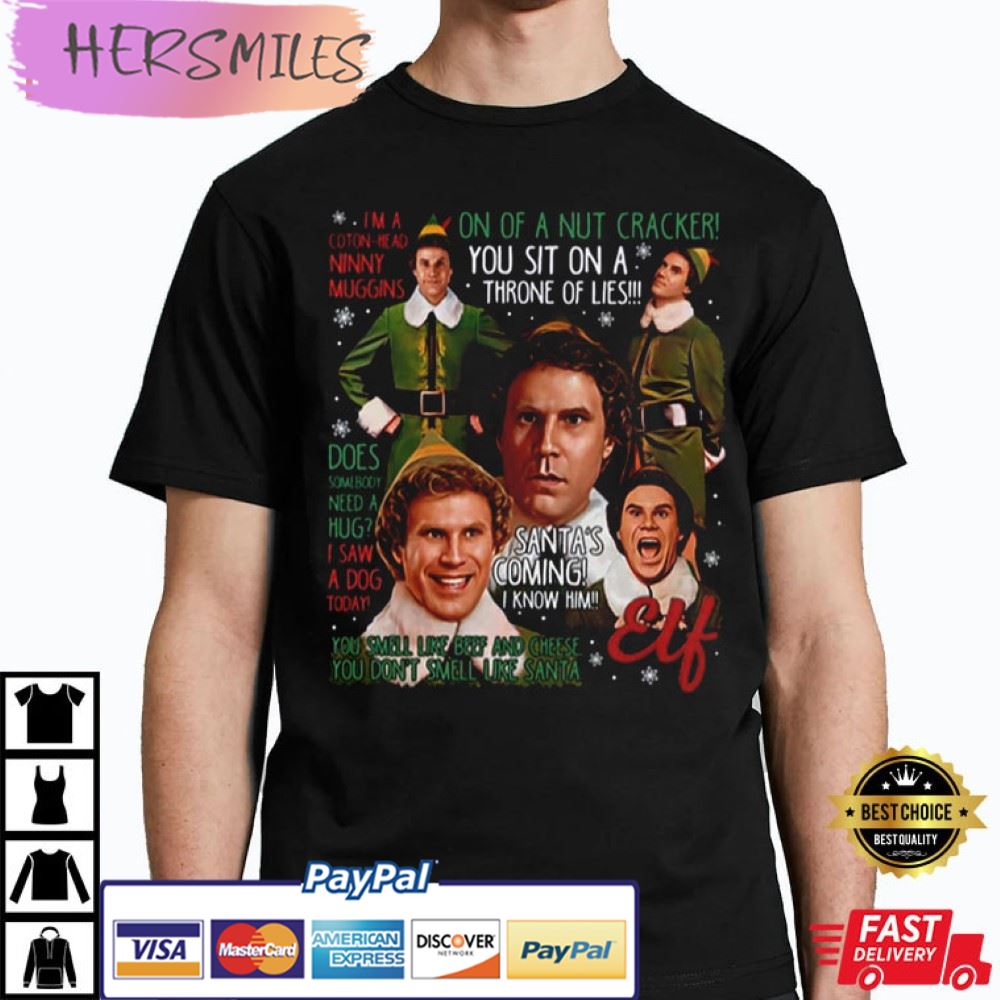 Elf Quotes Buddy Hobbs Vintage Christmas Best T-Shirt Elf Quotes Buddy Hobbs Vintage Christmas Best T-Shirt