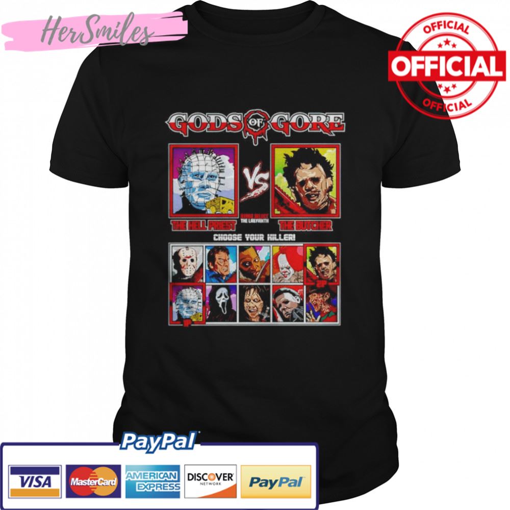 Gods of Gore Hellraiser vs Texas Chainsaw Massacre shirt