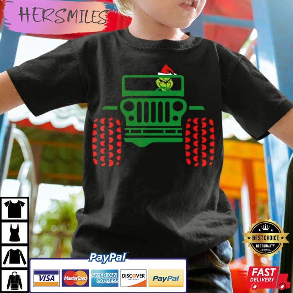 Grinch On Jeep, Funny Christmas Best T-Shirt