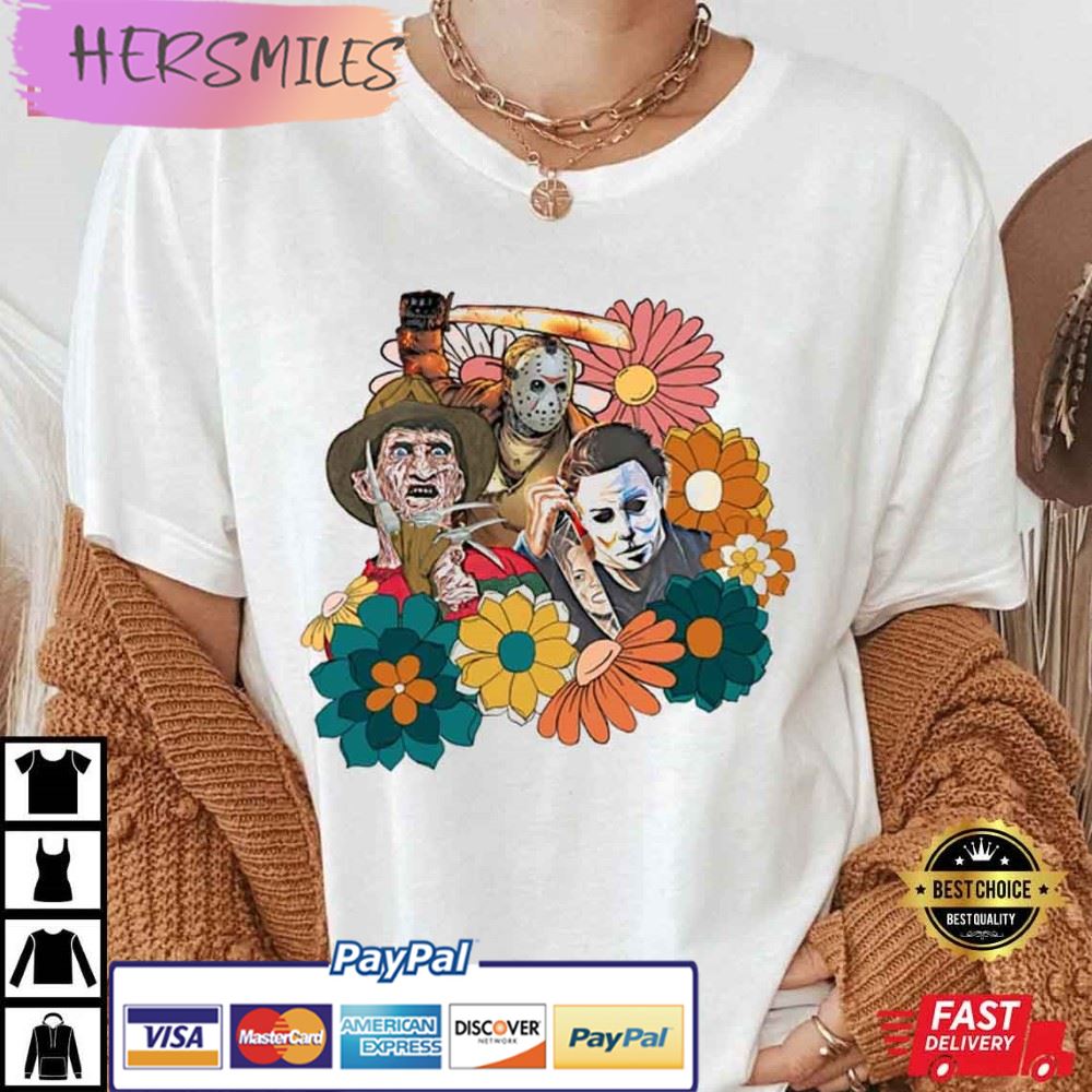 Halloween Floral, Horror Movie Best T-Shirt Halloween Floral, Horror Movie Best T-Shirt