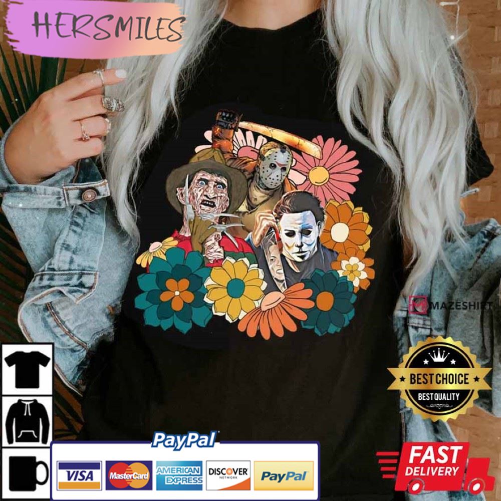 Halloween Floral, Horror Movie Best T-Shirt Halloween Floral, Horror Movie Best T-Shirt