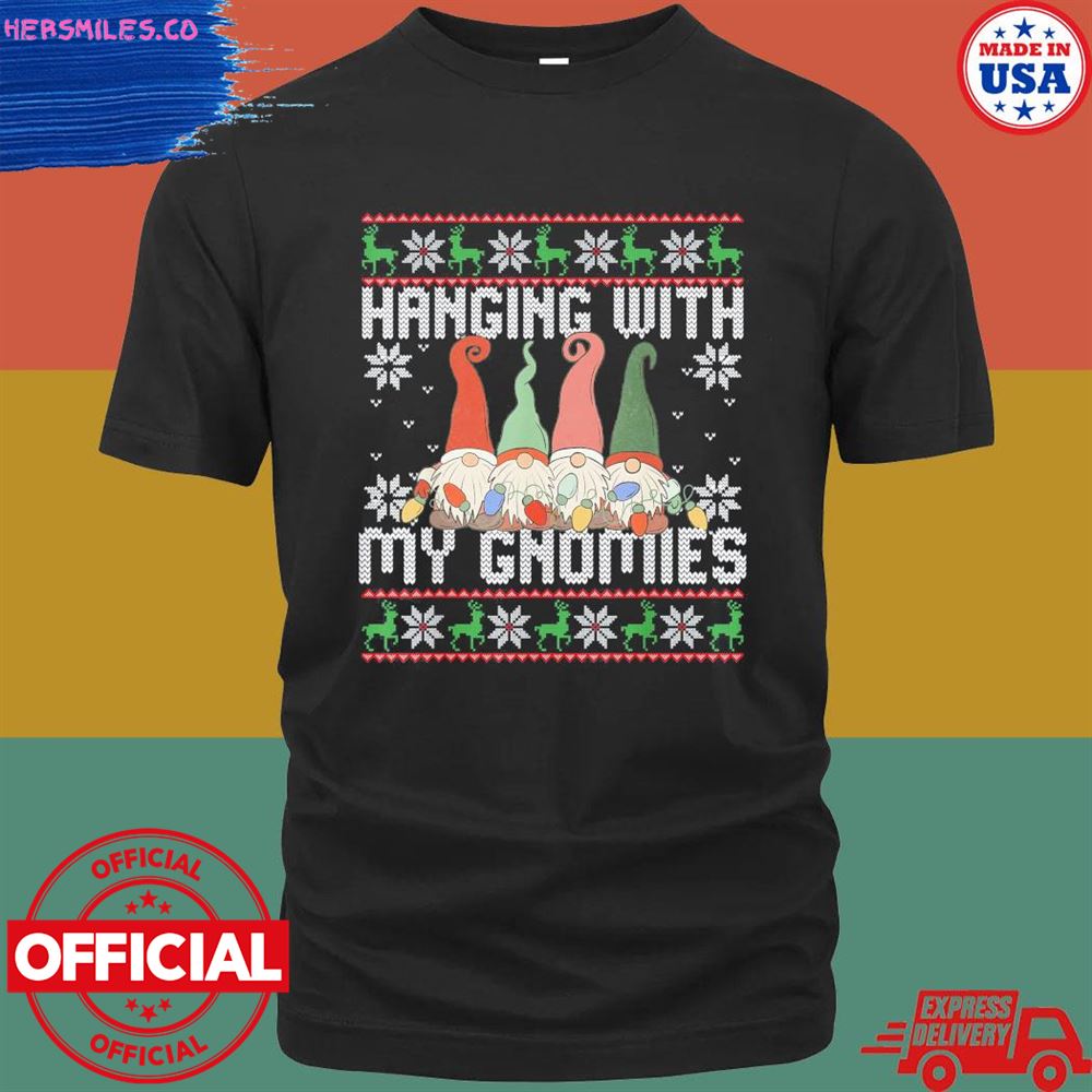 Hanging With My Gnomies Ugly Christmas Sweater