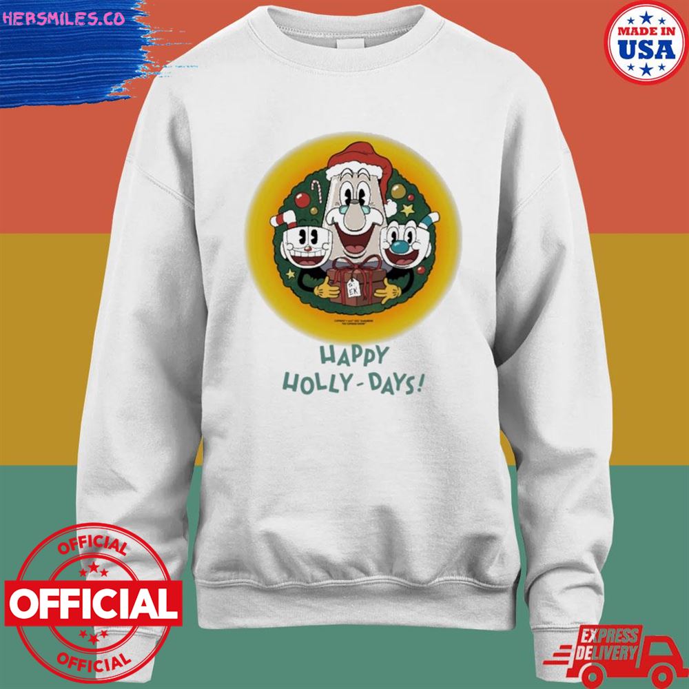 Happy holly-days the cuphead show T-shirt Happy holly-days the cuphead show T-shirt