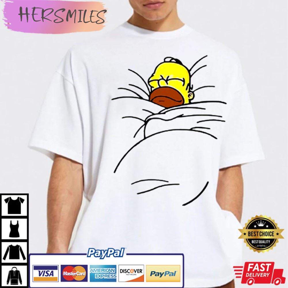 Homer Simpson Sleeping Lazy The Simpson Funny Best T-Shirt
