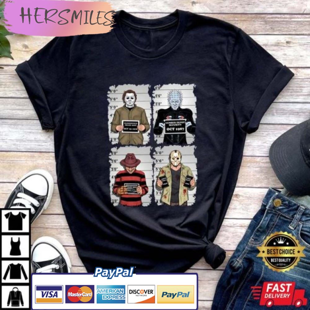 Horror Mugshot Gift For Fan T-Shirt Horror Mugshot Gift For Fan T-Shirt