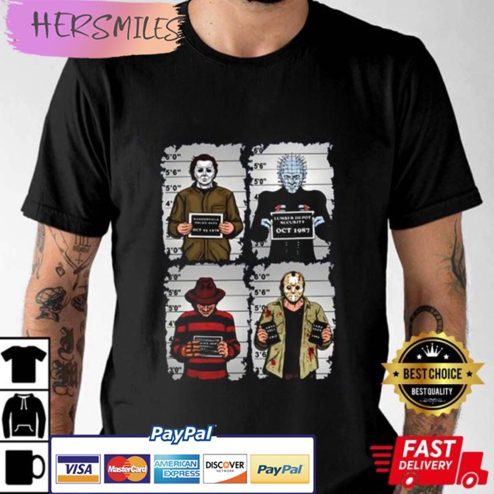 Horror Mugshot Gift For Fan T-Shirt Horror Mugshot Gift For Fan T-Shirt