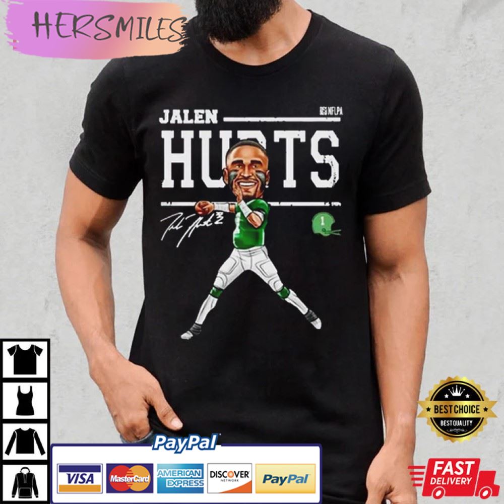 Jalen Hurts Philadelphia Eagles Cartoon Signature Gift For Fan Jalen Hurts Philadelphia Eagles Cartoon Signature Gift For Fan