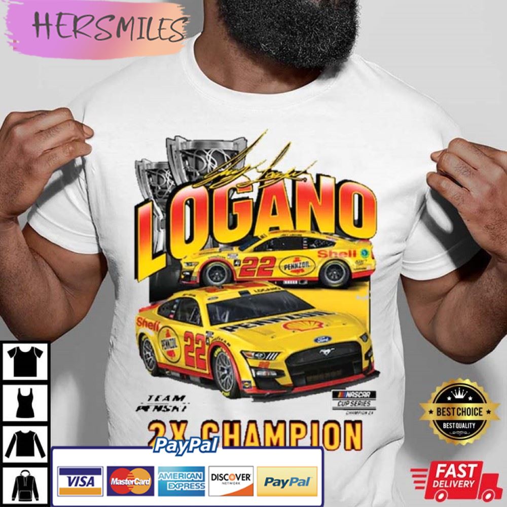 Joey Logano Team Penske Two-Time NASCAR Cup Best T-Shirt Joey Logano Team Penske Two-Time NASCAR Cup Best T-Shirt