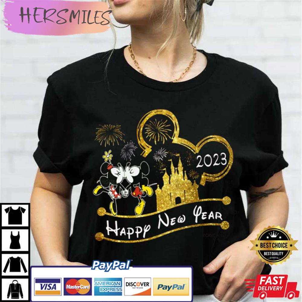 Mickie Minnie Trip Happy New Year  2023 T-shirt