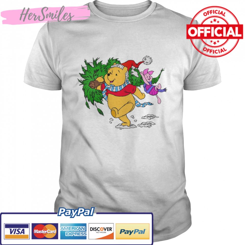 Picking Up The Christmas Tree Winnie The Pooh shirt