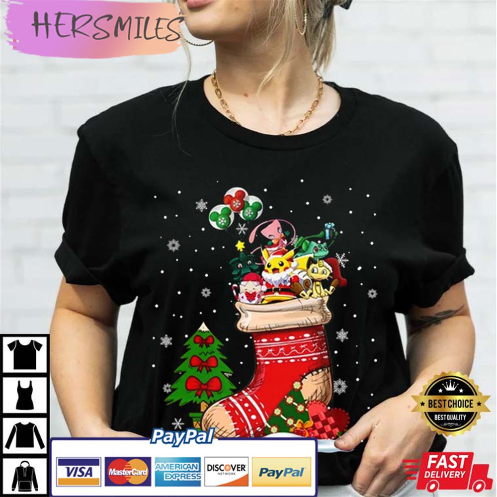 Pokemon In Sock Christmas Best T-shirt